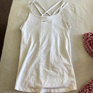 Nike small white athletic tank top